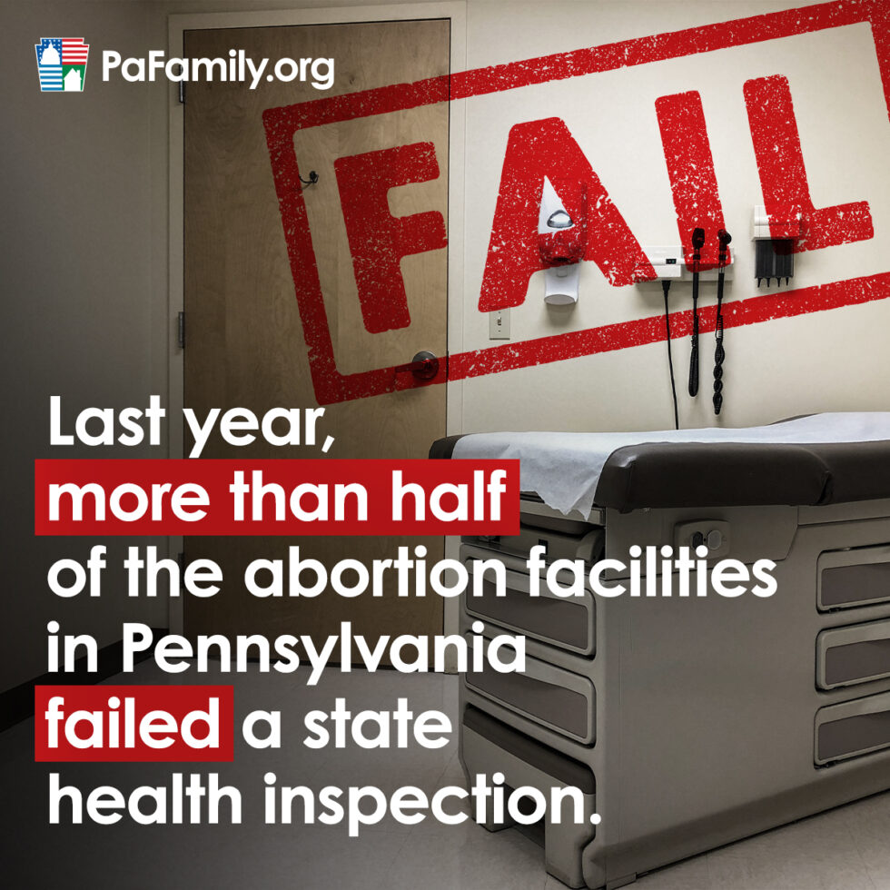 "Unacceptable" Majority of PA Abortion Facilities Failed State