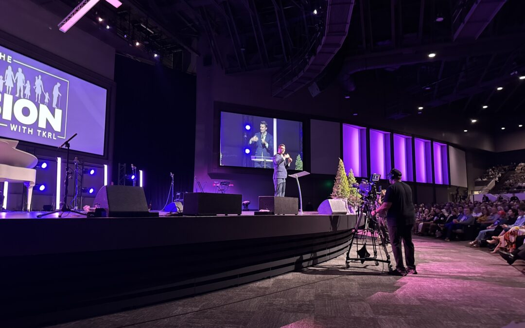 Taken from my seat in the front row of Visalia First Assembly where Jonathan Keller heard Charlie speak on September 2, just a week before he was killed