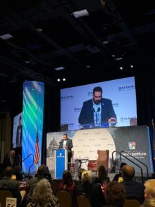 Erik Dellenback, the President of Florida Family Policy Council, shared an encouraging message about unity and perseverance.