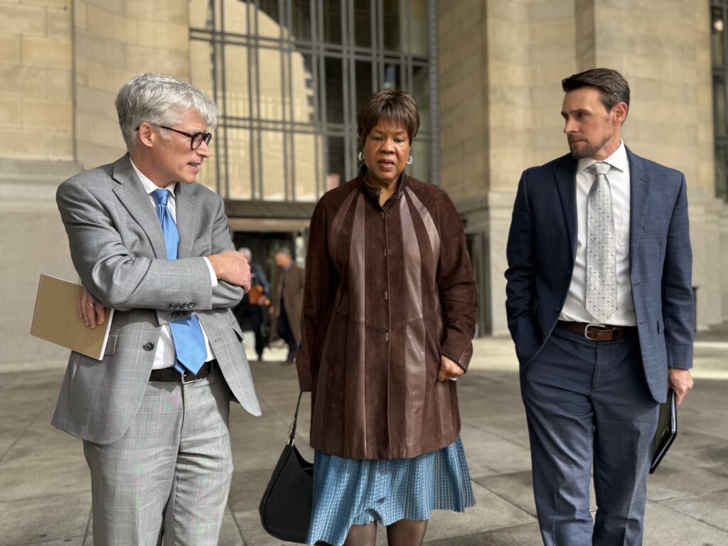 Randall Wenger, Jeremy Samek, and Judge Cheryl Lynn Allen from the Independence Law Center.