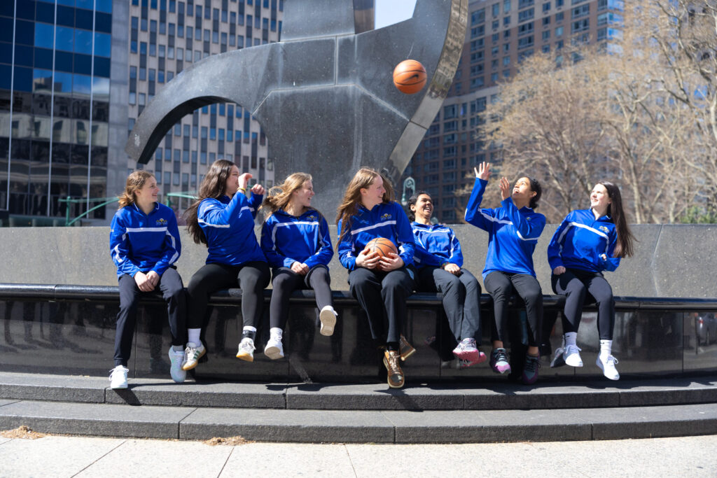 Mid Vermont Christian School basketball players outside of the U.S. Court of Appeals for the 2nd Circuit in New York City on April 9, 2025. Photo credit: Alliance Defending Freedom